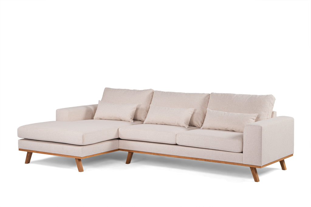 Dakota - Hoekbank Beige Links