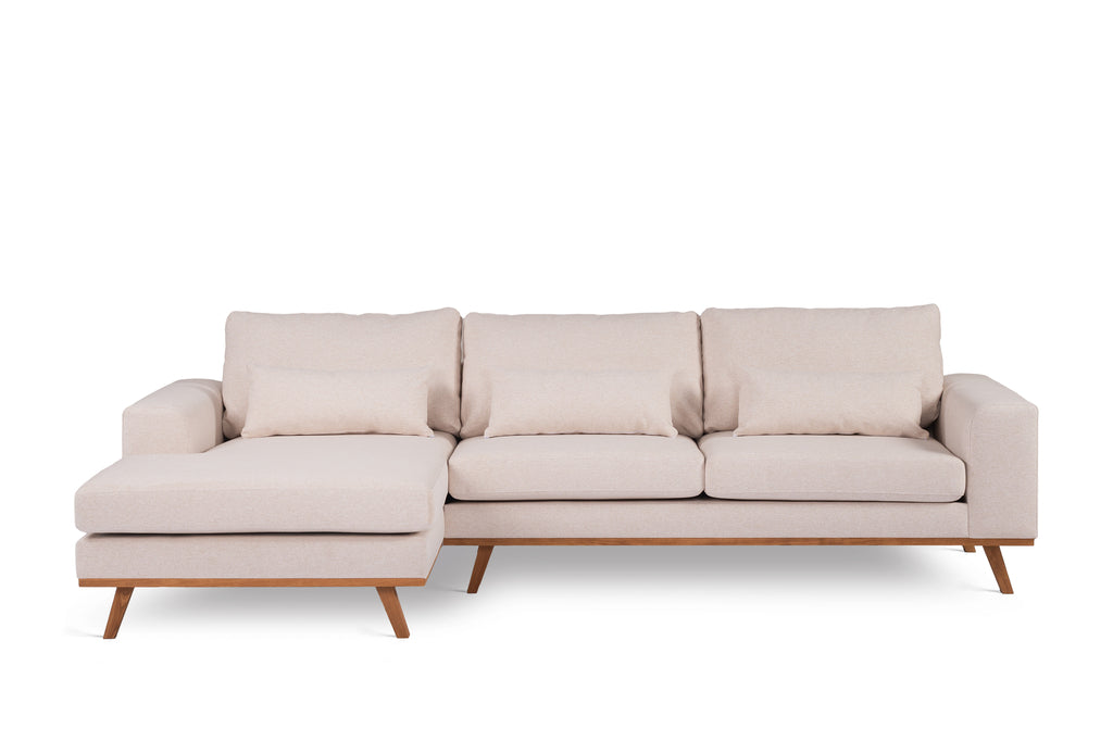 Dakota - Hoekbank Beige Links