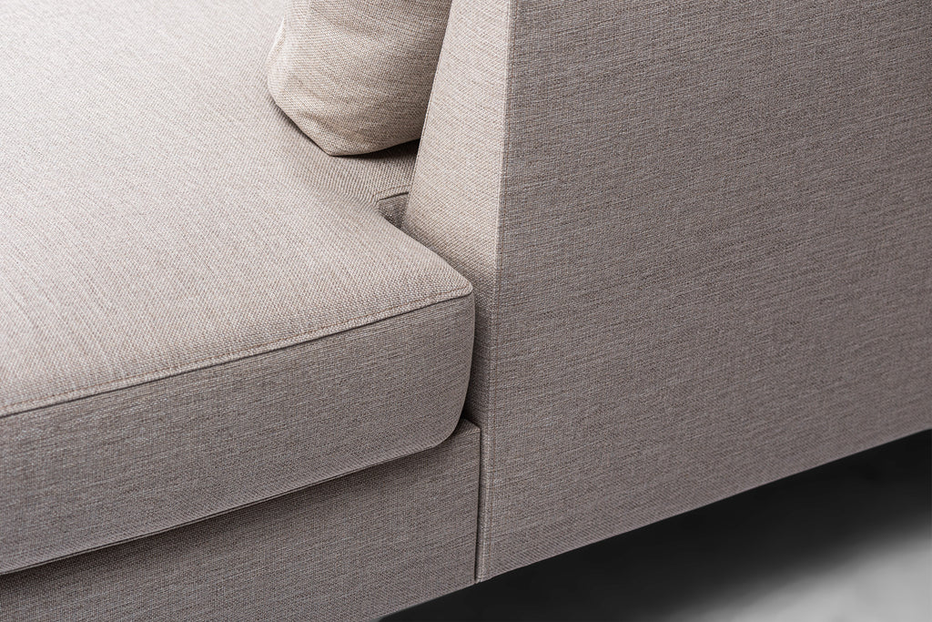 3 seater corner right CL, fabric Inari 22, I460 beige, oak leg