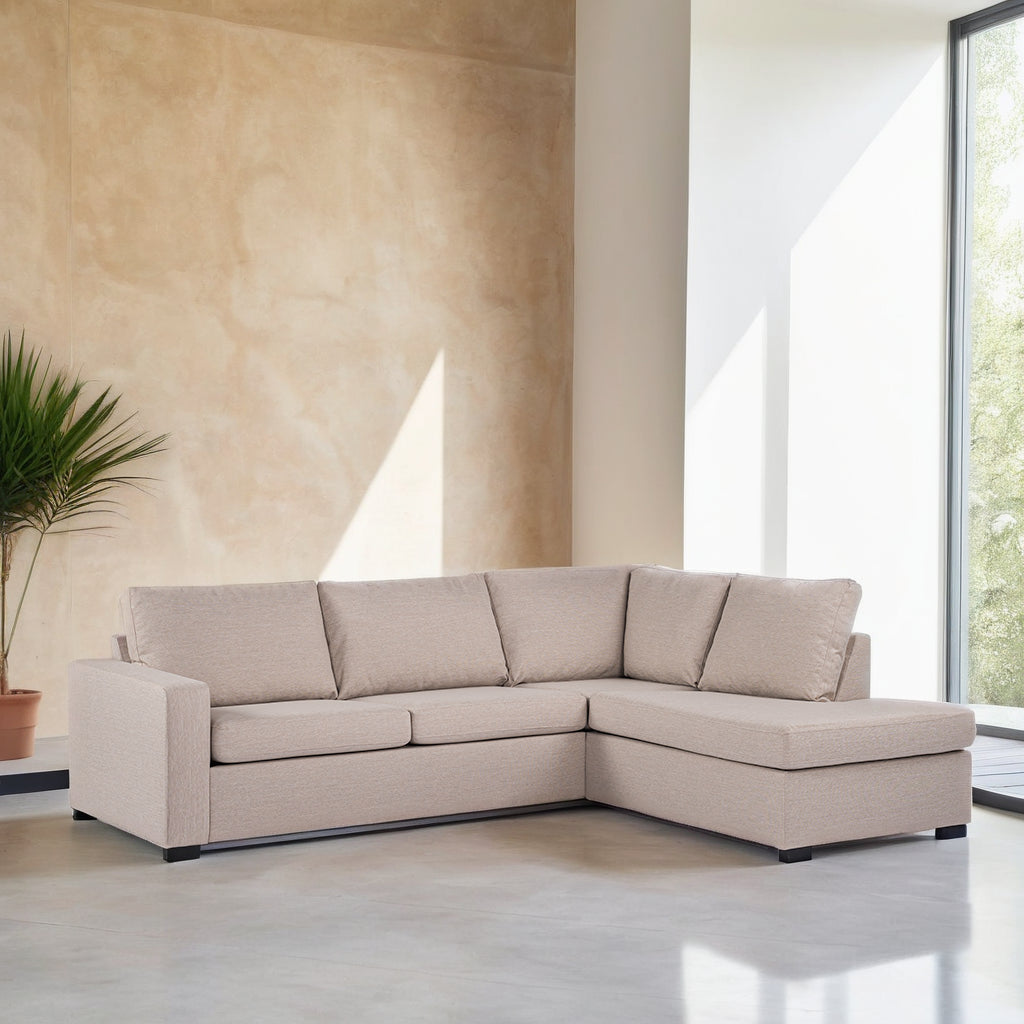 Luna - Hoekbank Beige Rechts