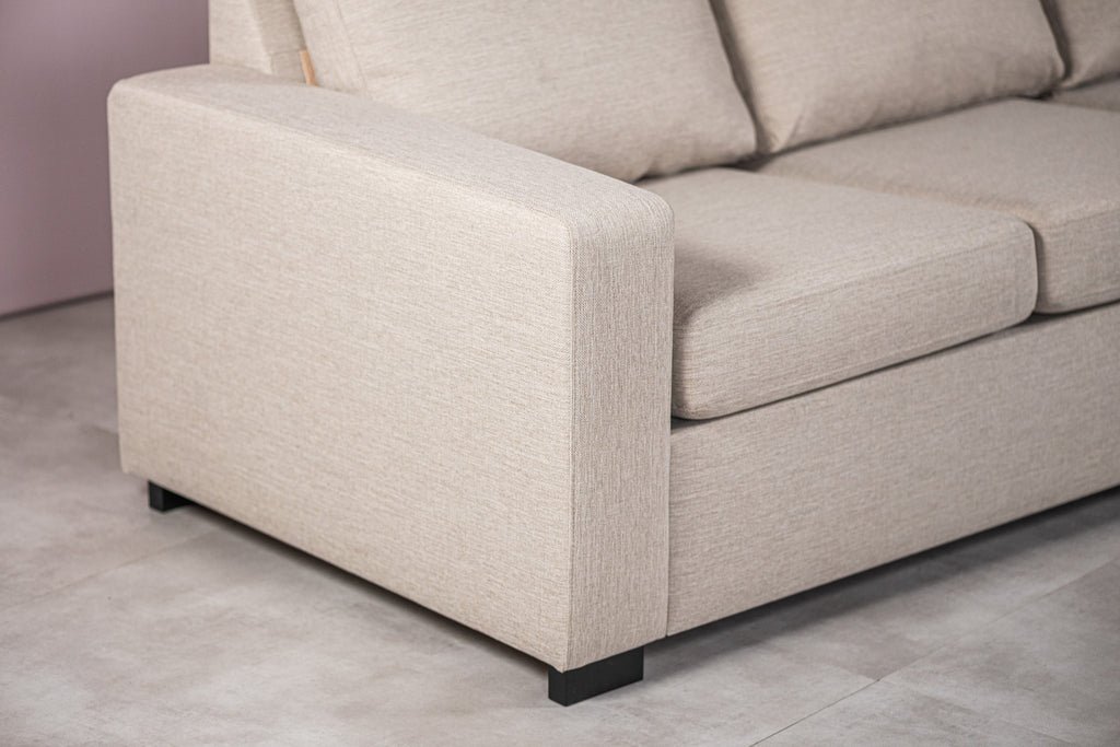Luna - Hoekbank Beige Rechts