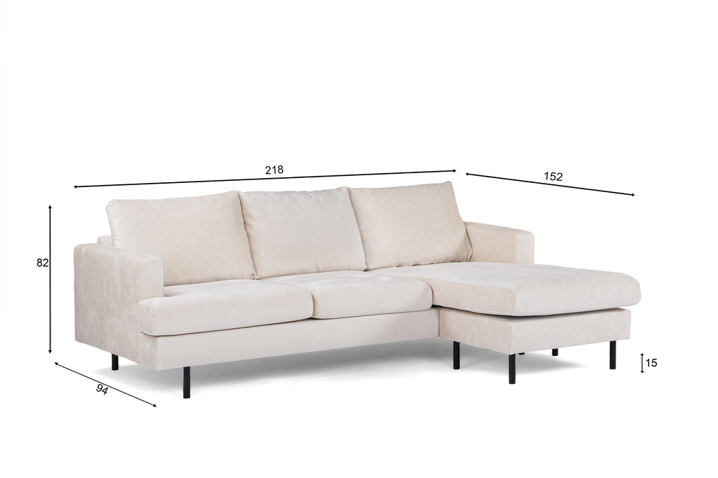 Riviera - Hoekbank Champagne Links en Rechts
