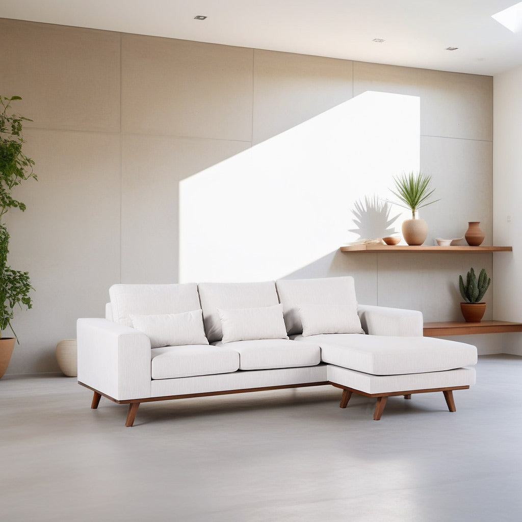 3 seater sofa CL L+R, fabric Melva 02, M460 beige