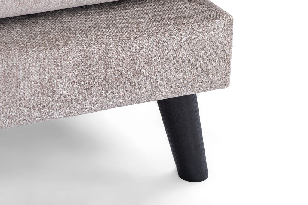 Sienna - Hoekbank Beige Rechts - Zwart poten