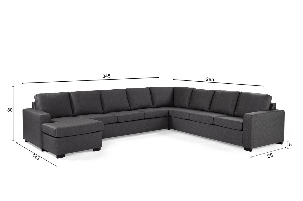 Heaven 7 Seater XL Hoekbank - Links en Rechts.
