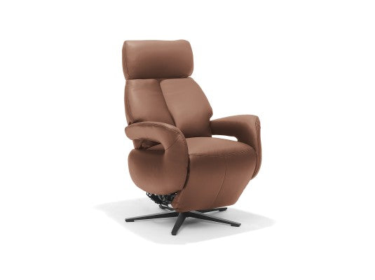 Opsta fauteuil Livorno leder rood/cognaque