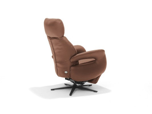 Opsta fauteuil Livorno leder rood/cognaque
