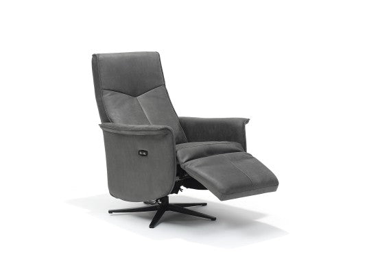 Relax fauteuil Leder Milaan Antraciet