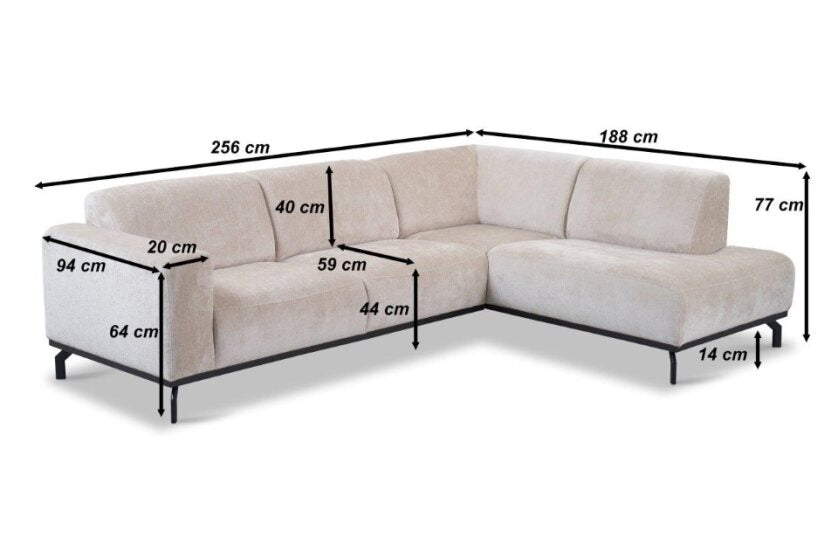 Hoekbank Avola – Beige Links/Rechts