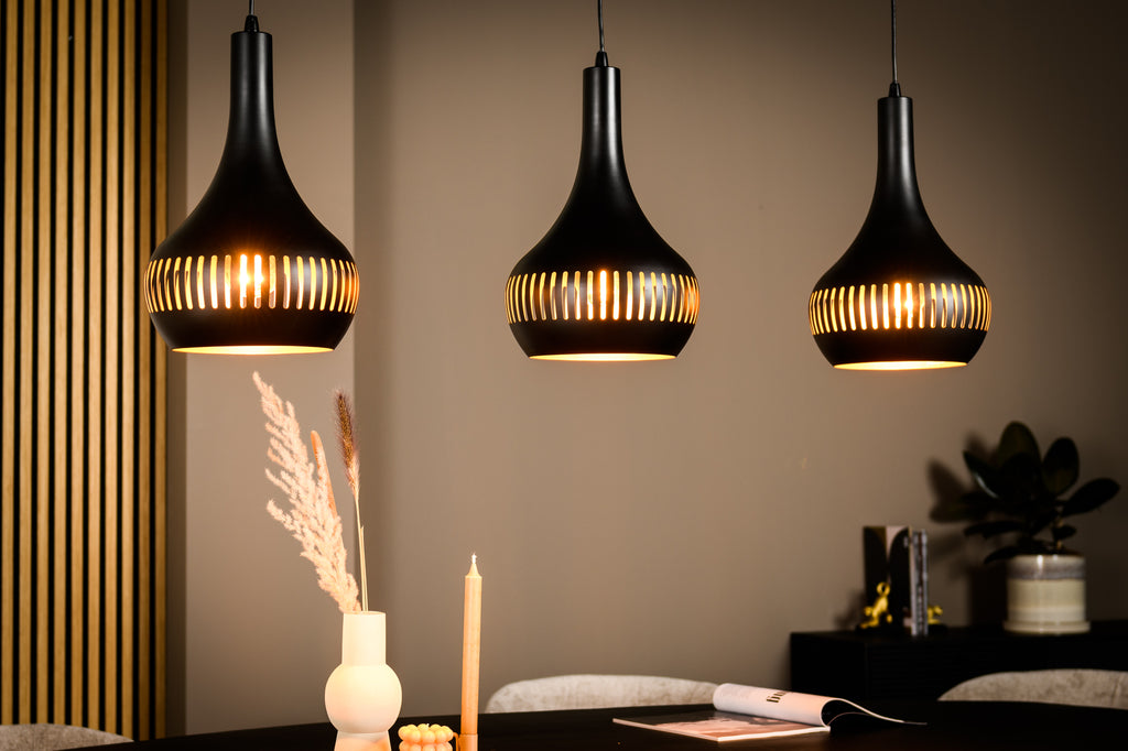 Hanglamp, 3-lichts, H340 zwart