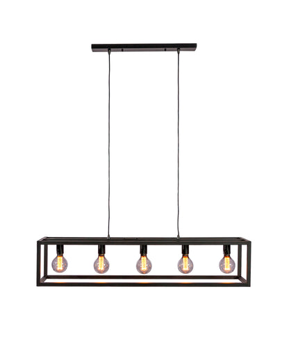 Hanglamp, 5-lichts, H340 zwart
