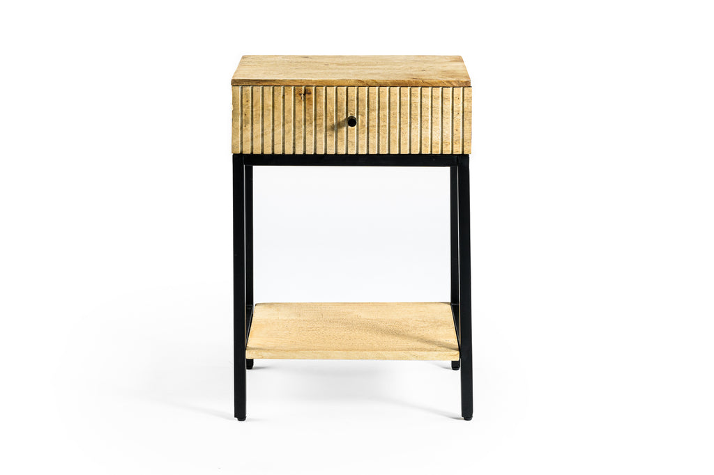 Nachtkastje, 1 lade, M215 mango light