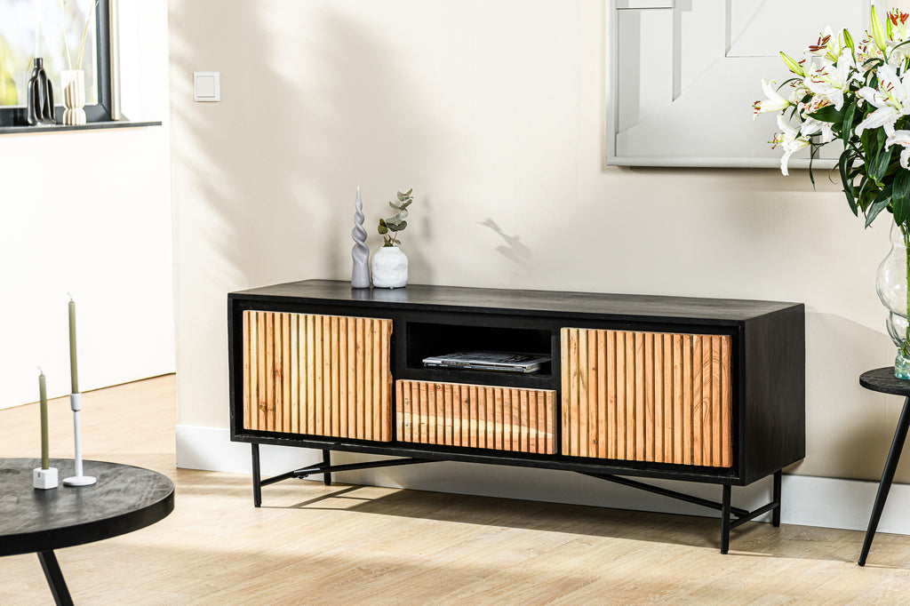 Tv-meubel, 140 cm, B420 acacia pure