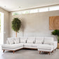 3 seater corner left CL, fabric Melva 02, M460 beige