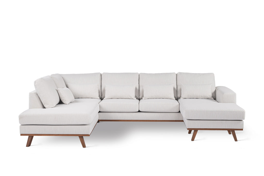 3 seater corner left CL, fabric Melva 02, M460 beige