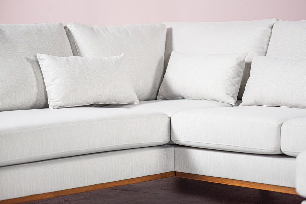 3 seater corner left CL, fabric Melva 02, M460 beige