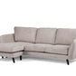 3 seater sofa CL left, fabric Orinoco 23, K460 beige, black leg