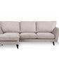 3 seater sofa CL left, fabric Orinoco 23, K460 beige, black leg