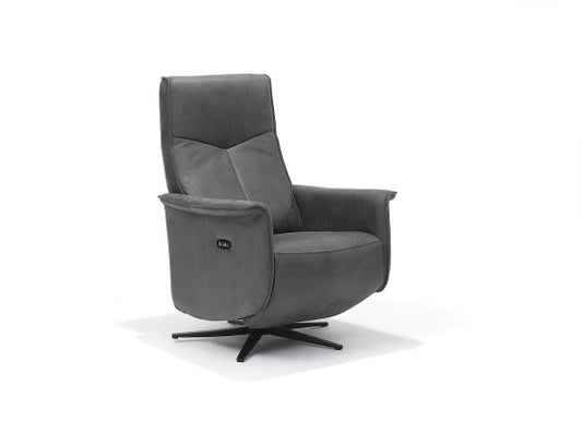 Relaxfauteuil Leder - Milaan - Antraciet