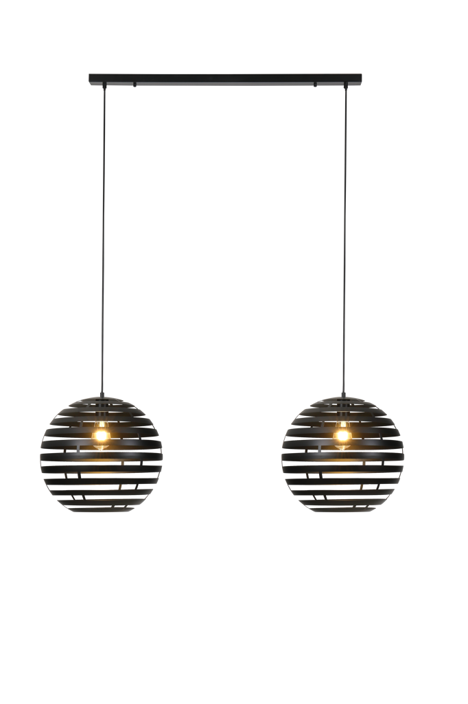 Hanglamp, 2-lichts, H340 zwart