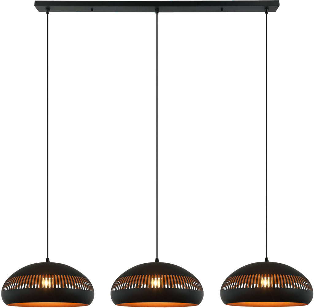 Hanglamp, 3-lichts, H340 zwart