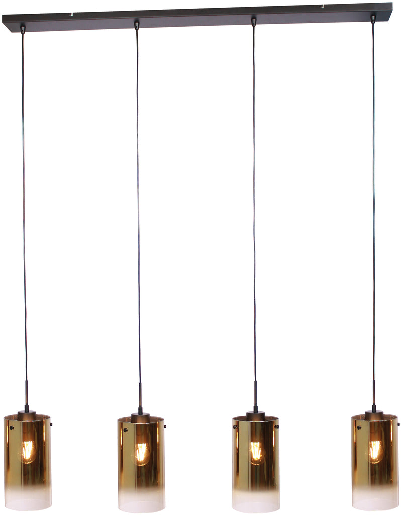 Hanglamp, 4-lichts, H850 goud