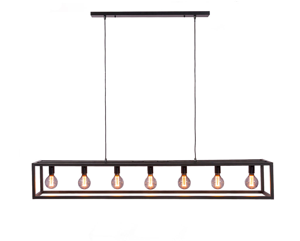 Hanglamp, 7-lichts, H340 zwart